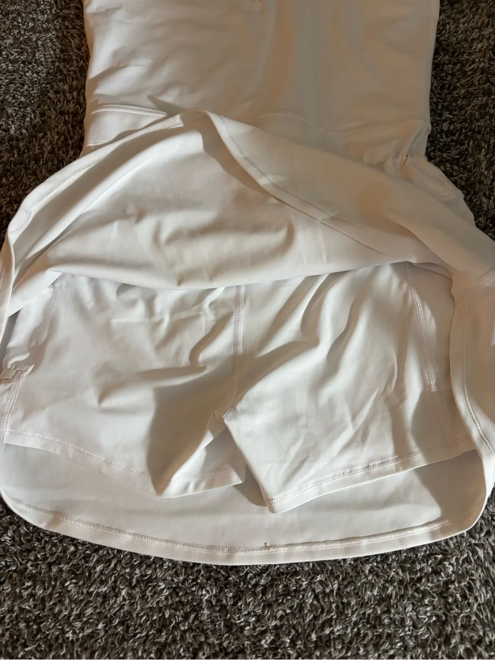 Vuori Cream Sleeveless Drawstring Waist Tennis Dress - Picture 4 of 7